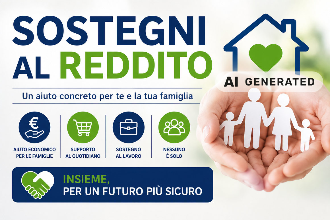 Operatore che illustra a un cittadino varie prestazioni sociali agevolate